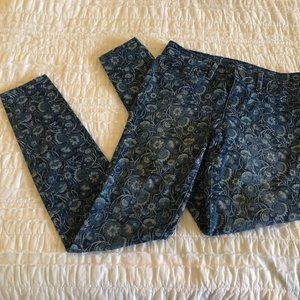 Price Drop!! Maison Jules Floral Print Super Skinny Jeans 26/2